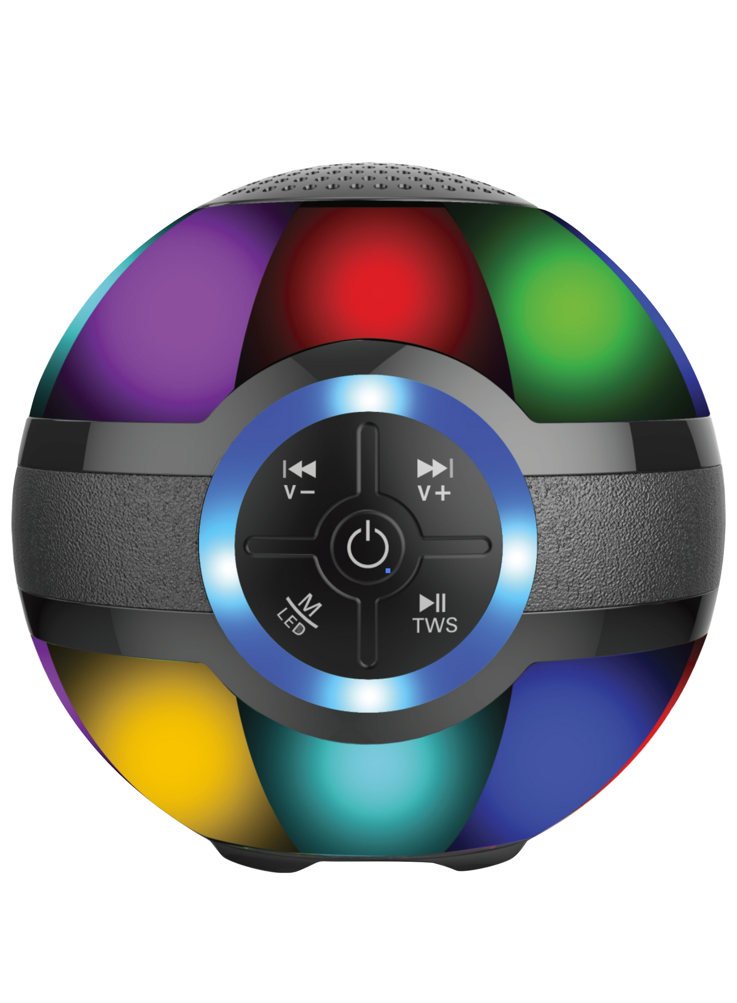 TOPTECH BRAZE-4 Portable 3" Bluetooth Speaker with 7-Color LED Lights & Powerful Sound