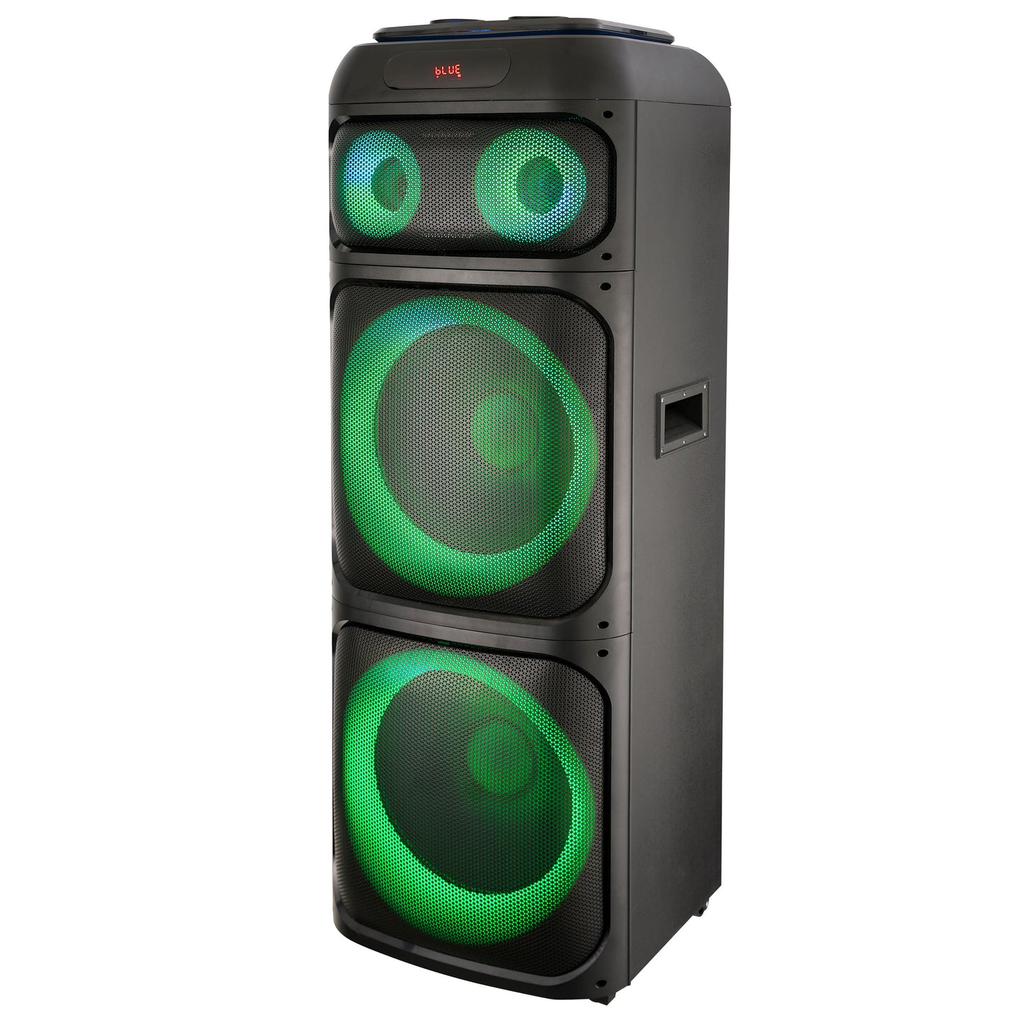 TOPTECH BOOM-2151 Dual 15" Bluetooth Speaker with Extra Bass & Disco Lights