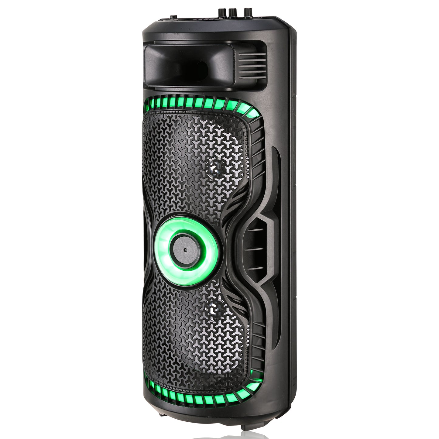 TOPTECH BRAZE-8 Dual 8" Bluetooth Party Speaker with Disco Lights & Rechargeable Battery