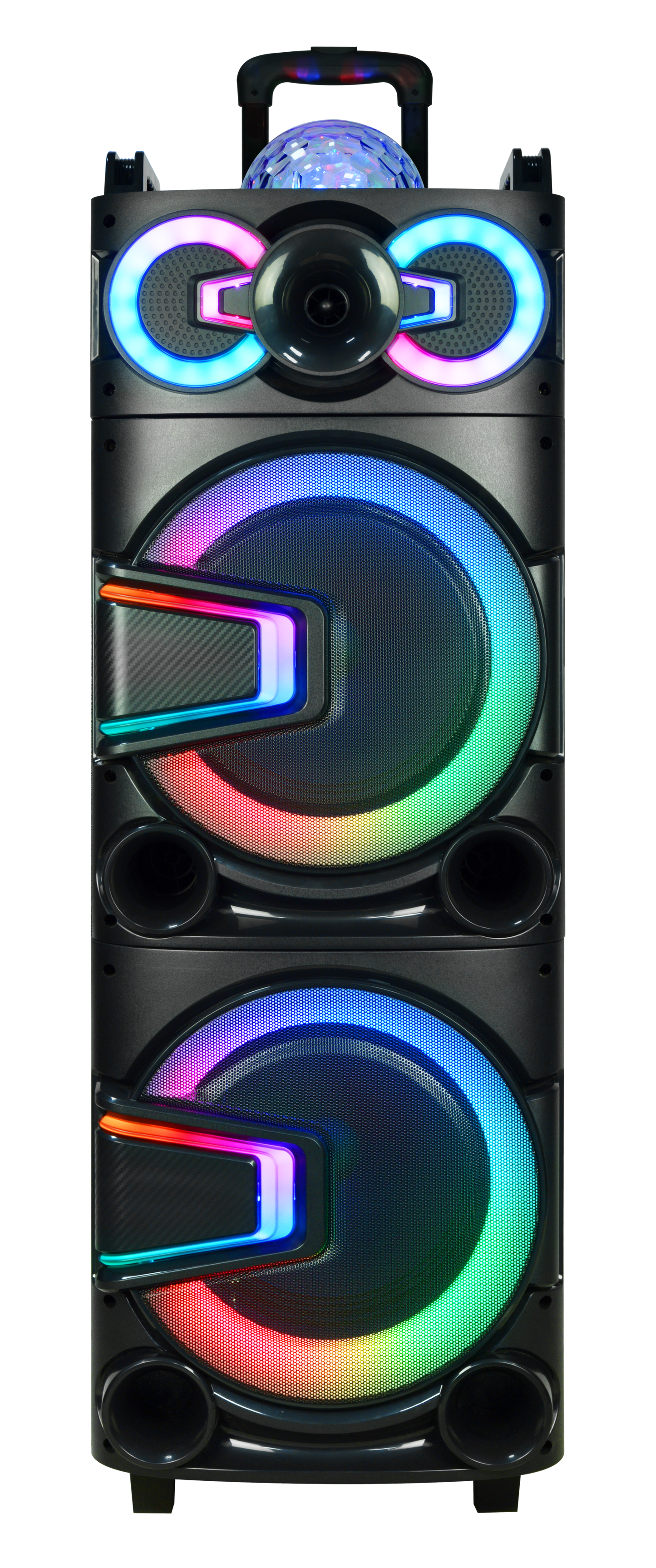 TOPTECH ANGEL-10, Dual 10" Bluetooth Speaker with Disco Lights & DJ Bulb for Home/Outdoor