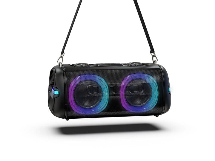 RCA FLAME-204 Double 4" Bluetooth Speaker with Carry Strap - FM/USB/TF/AUX/MIC IN - Top Tech Audio