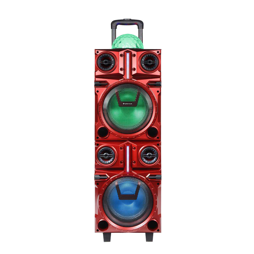 Spark-208 5000W Peak Power Fully Amplified Portable 2x8" Bluetooth Speaker - Top Tech Audio