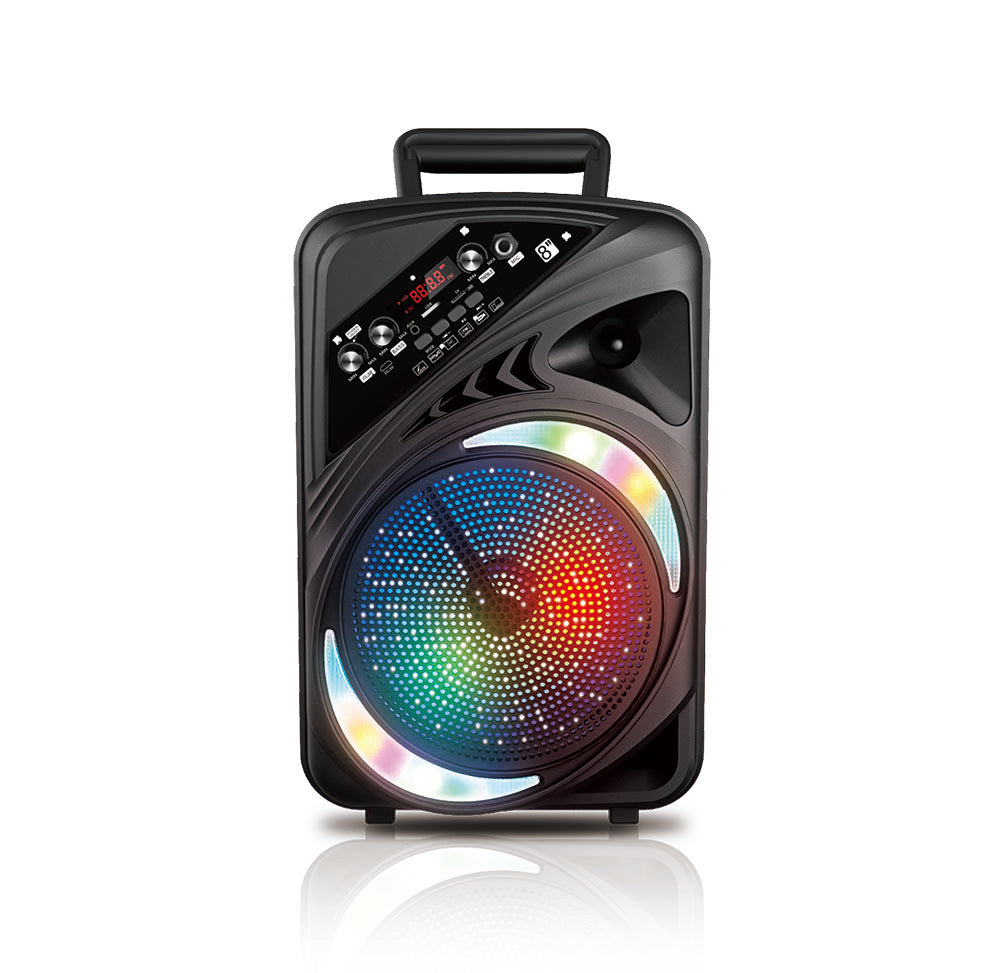 TOPTECH AL-8 8" Bluetooth Speaker, TWS Sound, Neon Light Show, Portable for Outdoors