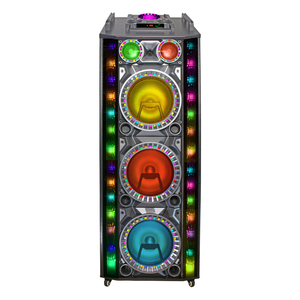 Triple 12’’ Amplified Powered Speaker, 9000 Watts