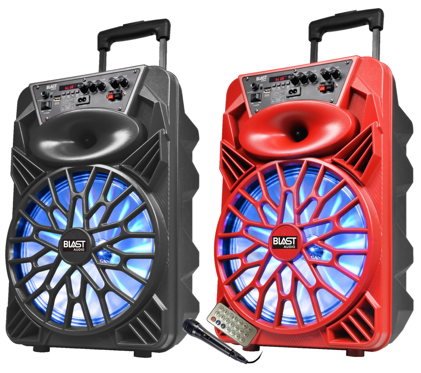 Fully Amplified Portable 4000 Watts Peak Power 12” Speaker