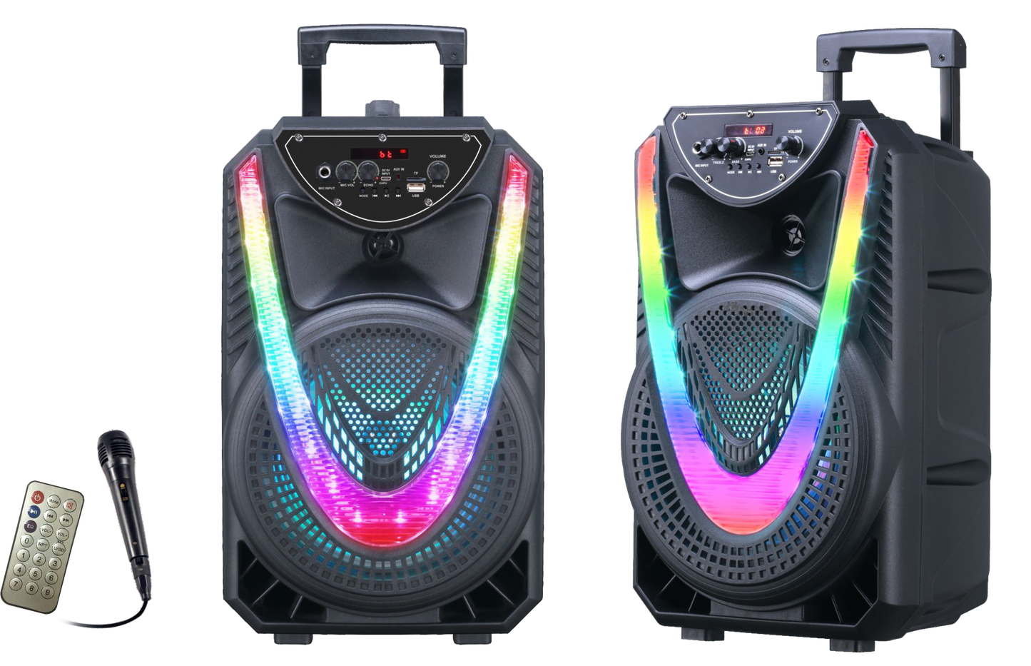 Fully Amplified Portable 2500 Watts Peak Power 8” Speaker