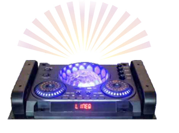 TOPTECH BOOM-212, 2x12" Bluetooth Party Speaker with LED Lights & Wireless Mic