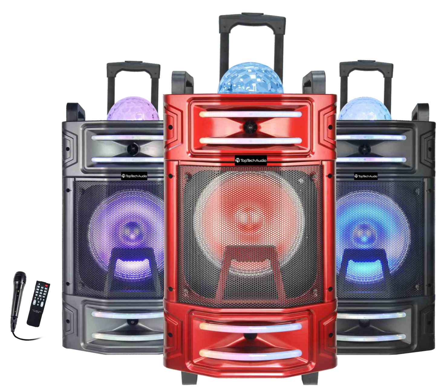 Fully Amplified Portable 4000 Watts Peak Power 10” Speaker with Bluetooth