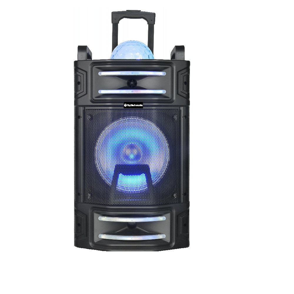 Fully Amplified Portable 4000 Watts Peak Power 10” Speaker with Bluetooth
