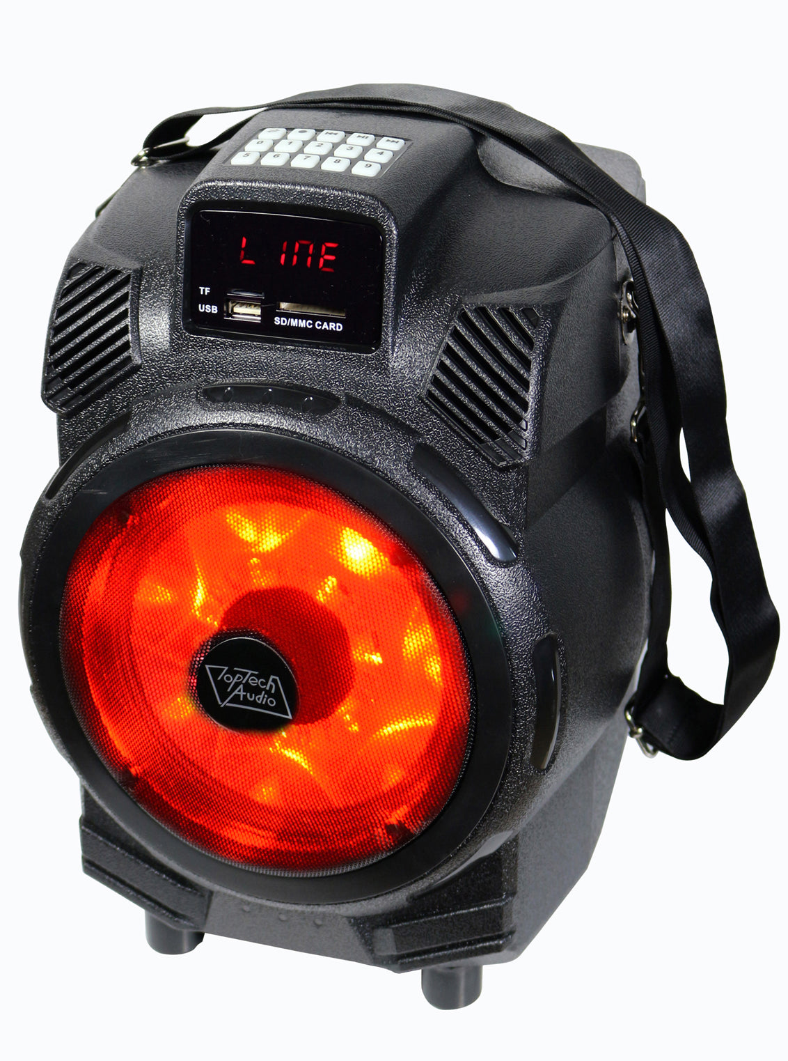 Fully Amplified 1200 Watts Peak Power 6.5” Portable Speaker with LED Light