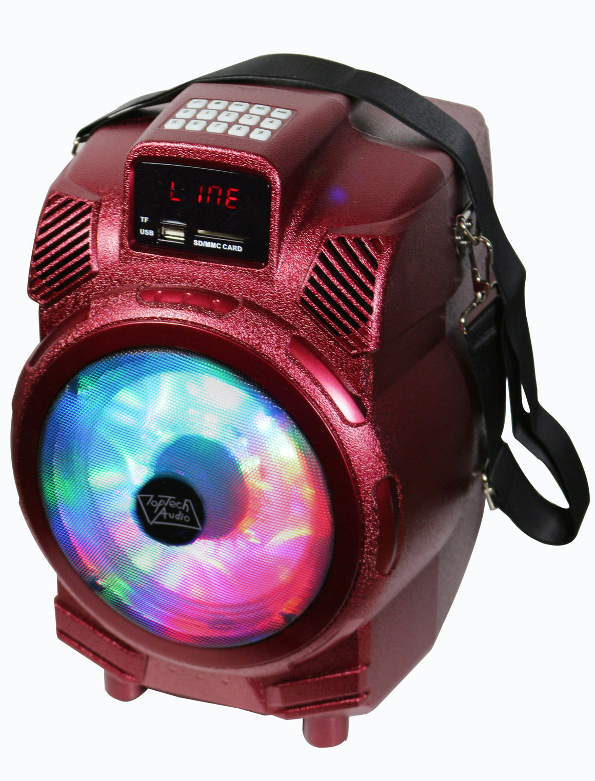 Fully Amplified 1200 Watts Peak Power 6.5” Portable Speaker with LED Light