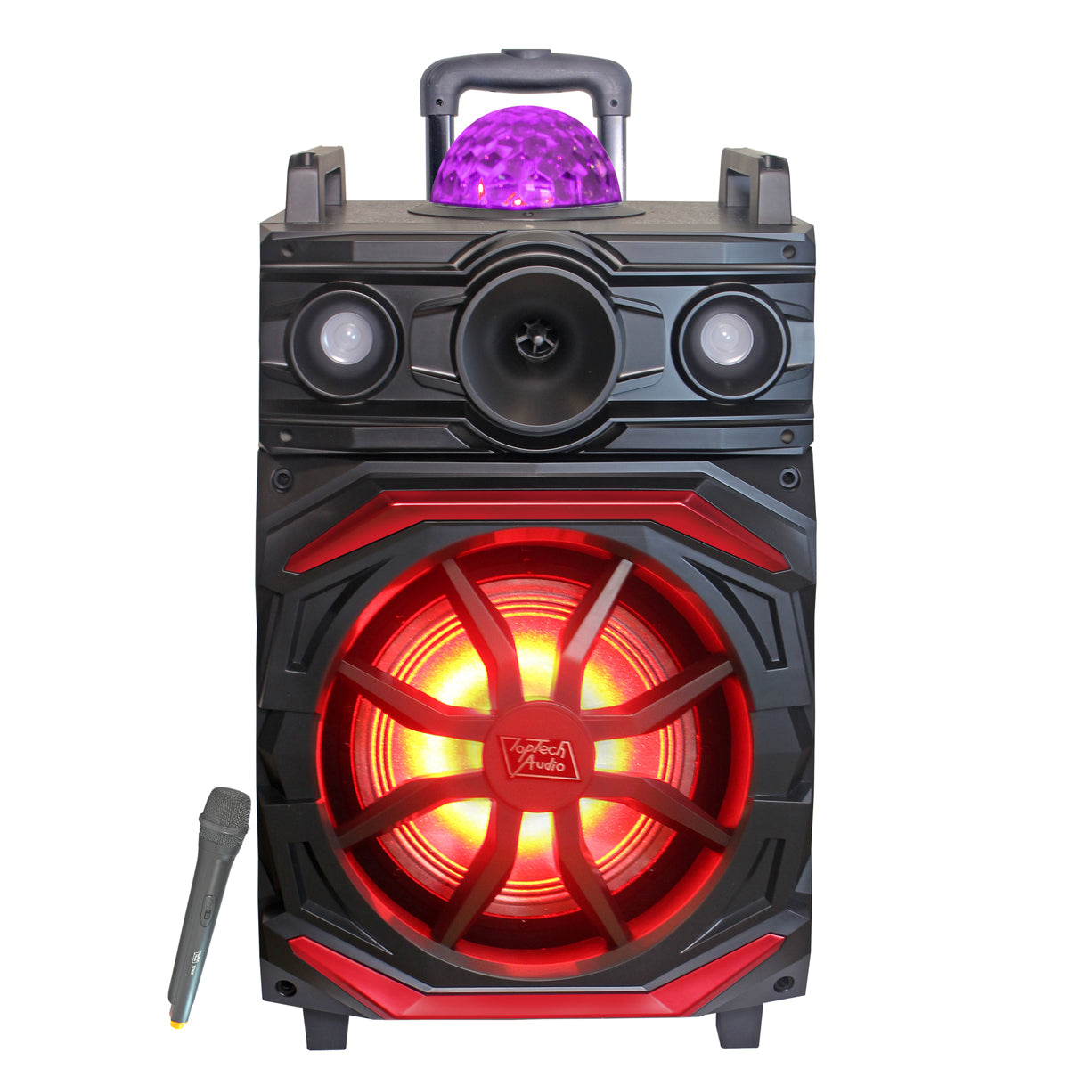TOPTECH FLIP-110: 10-Inch Portable Bluetooth Speaker with LED Lights & TWS Sound