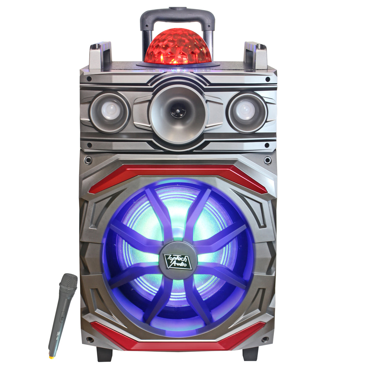 TOPTECH FLIP-110: 10-Inch Portable Bluetooth Speaker with LED Lights & TWS Sound