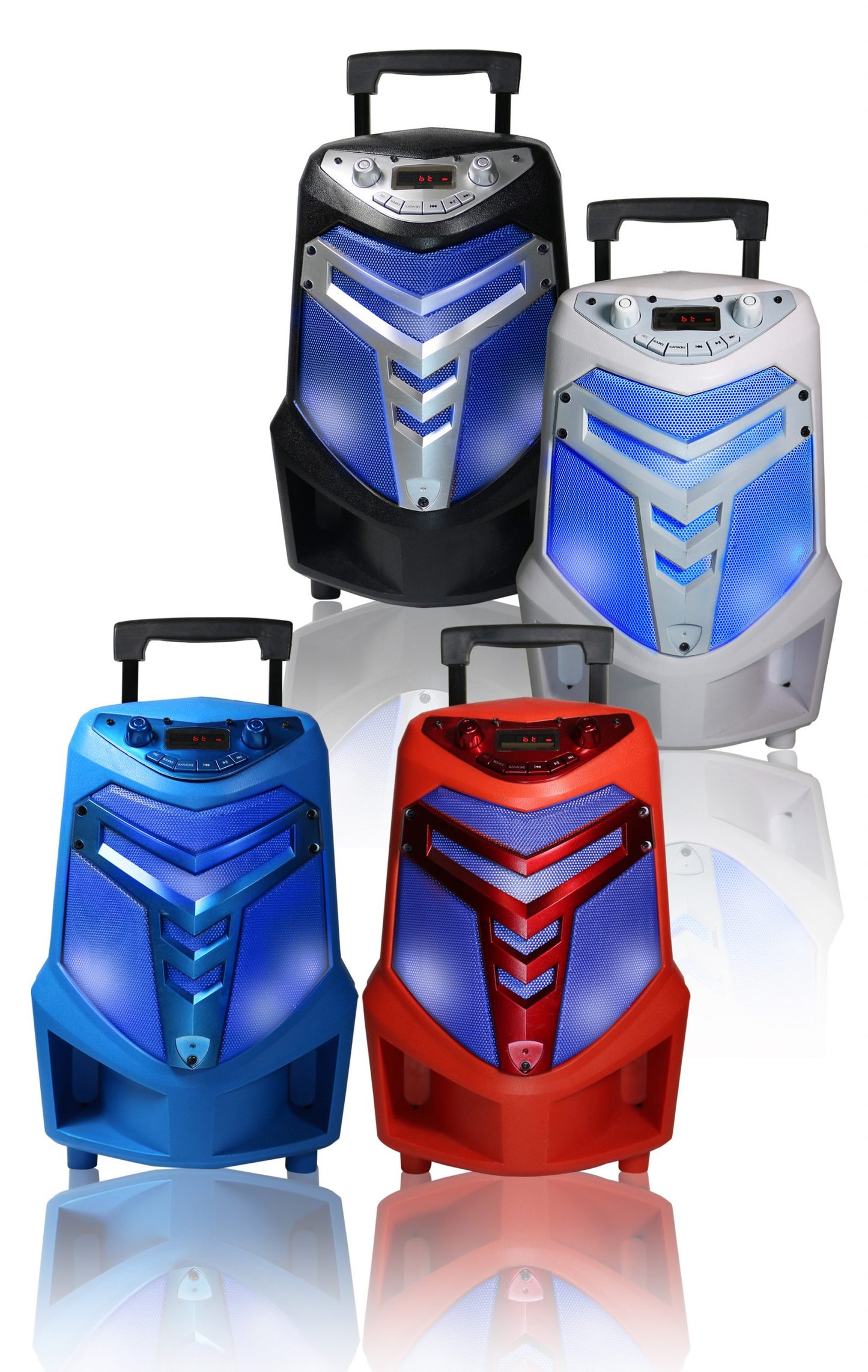 Fully AmplifiedPortable 1200 WattsPeak Power 6.5” Speaker with led light