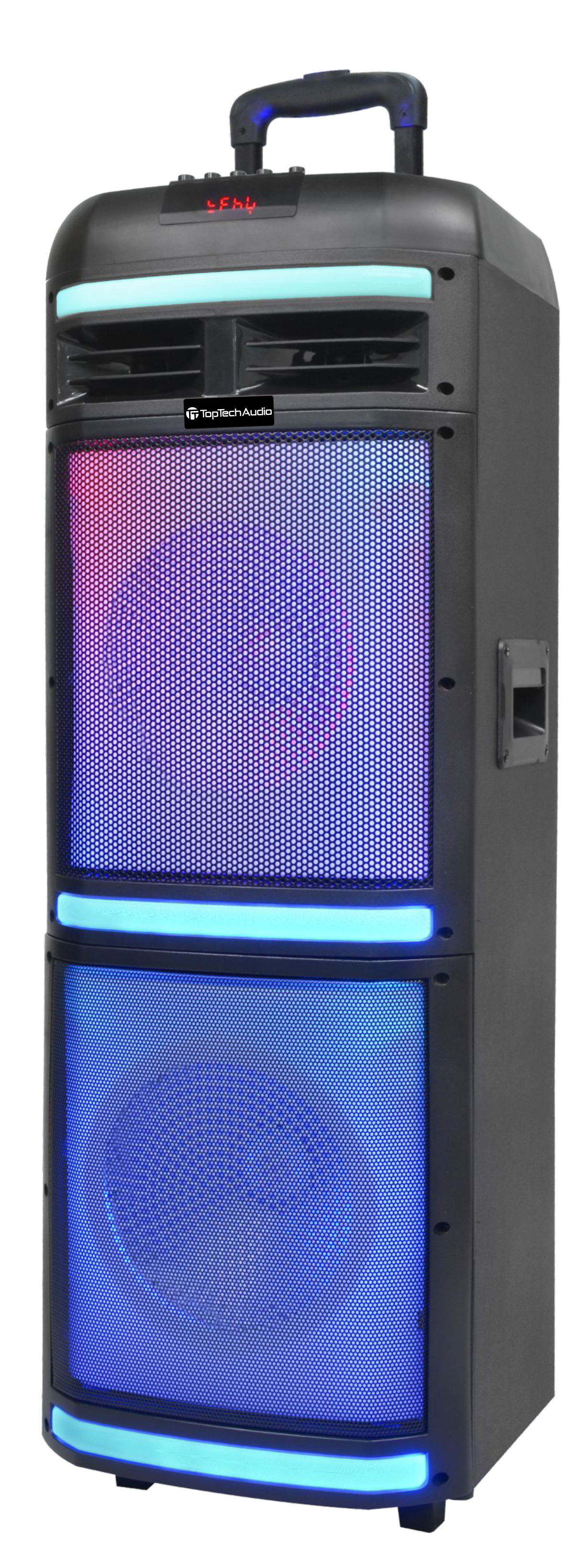 Fully Amplified Portable 10000 Watts Peak Power 2x10” Speaker