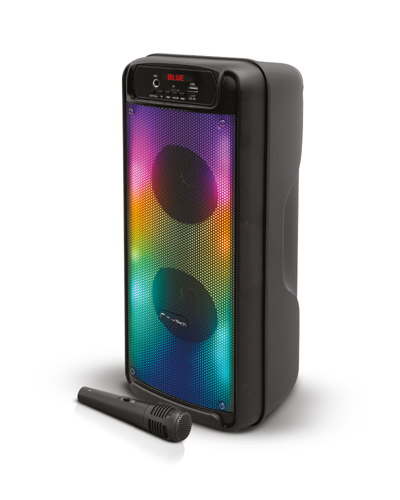 TOPTECH KL-40 Rumble Tower Bluetooth Speaker, 1600W, Flame Effects, 2x4" Woofer