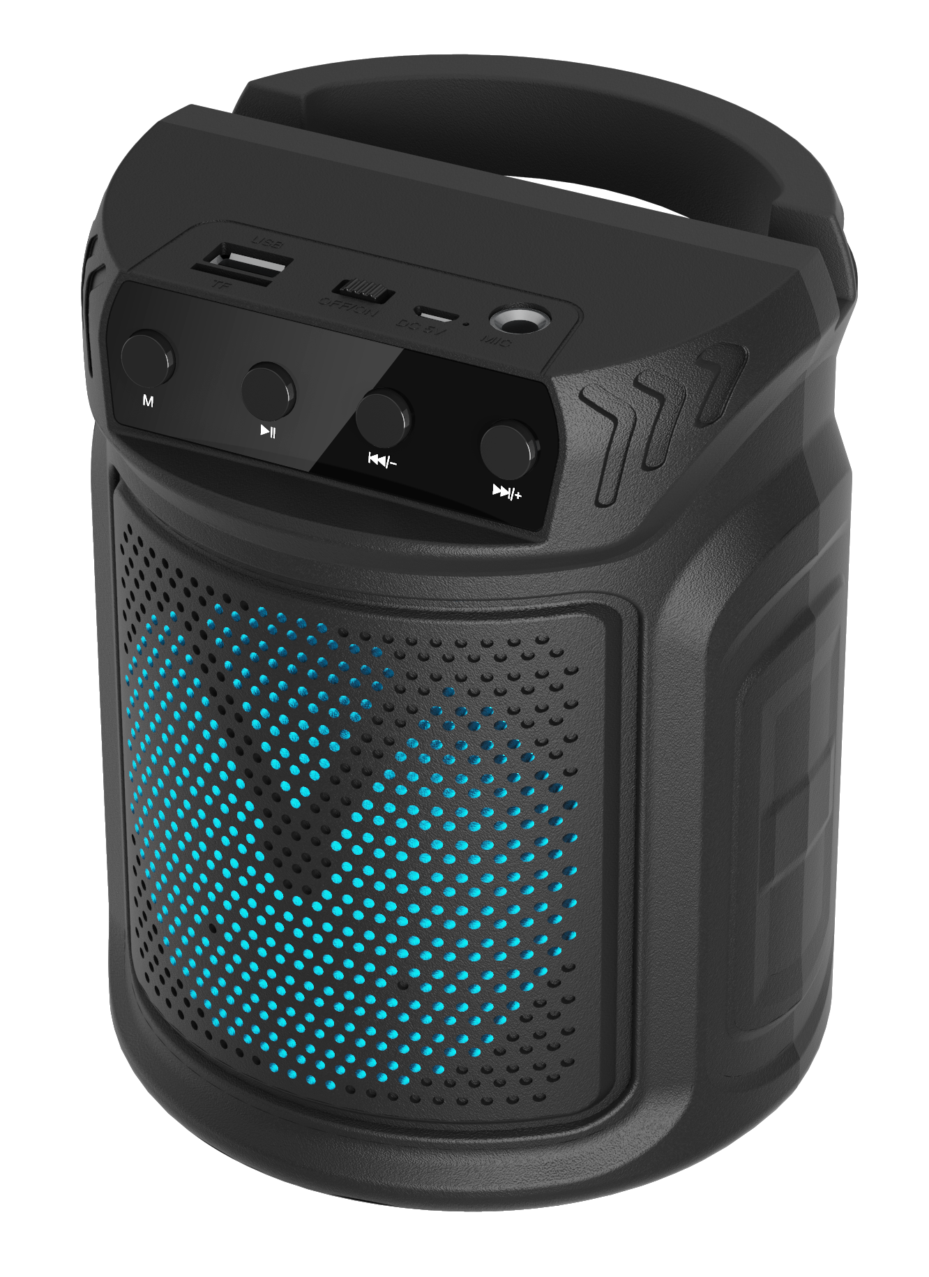Fully Amplified Portable 800 Watts Peak Power 4” Speaker with Bluetooth & Mic