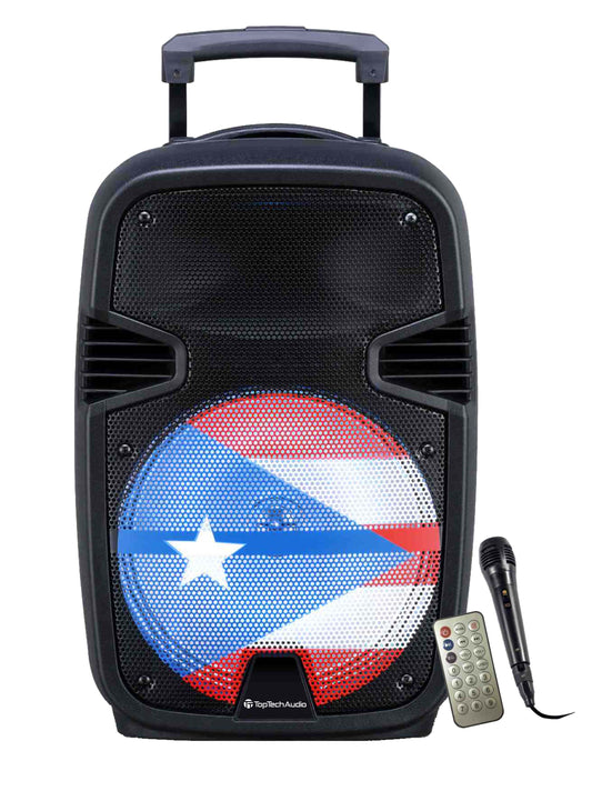 Fully Amplified Portable 12†Speaker with LED Lights - Top Tech Audio
