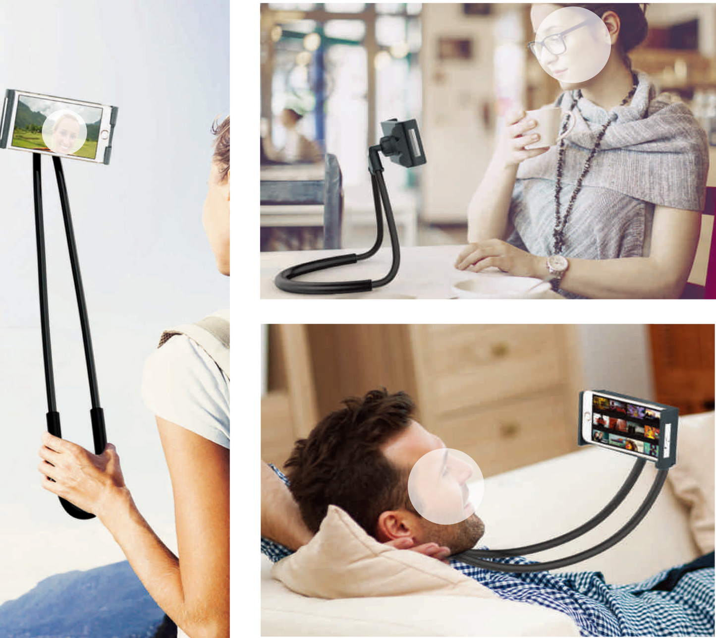 Universal Durable ABS Wearable Phone Holder Stand – Hands-Free, Flexible, and Versatile