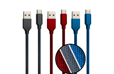 3ft Tangle-Free Braided USB-C Cable with Fast Charging Alloy Connectors - Top Tech Audio