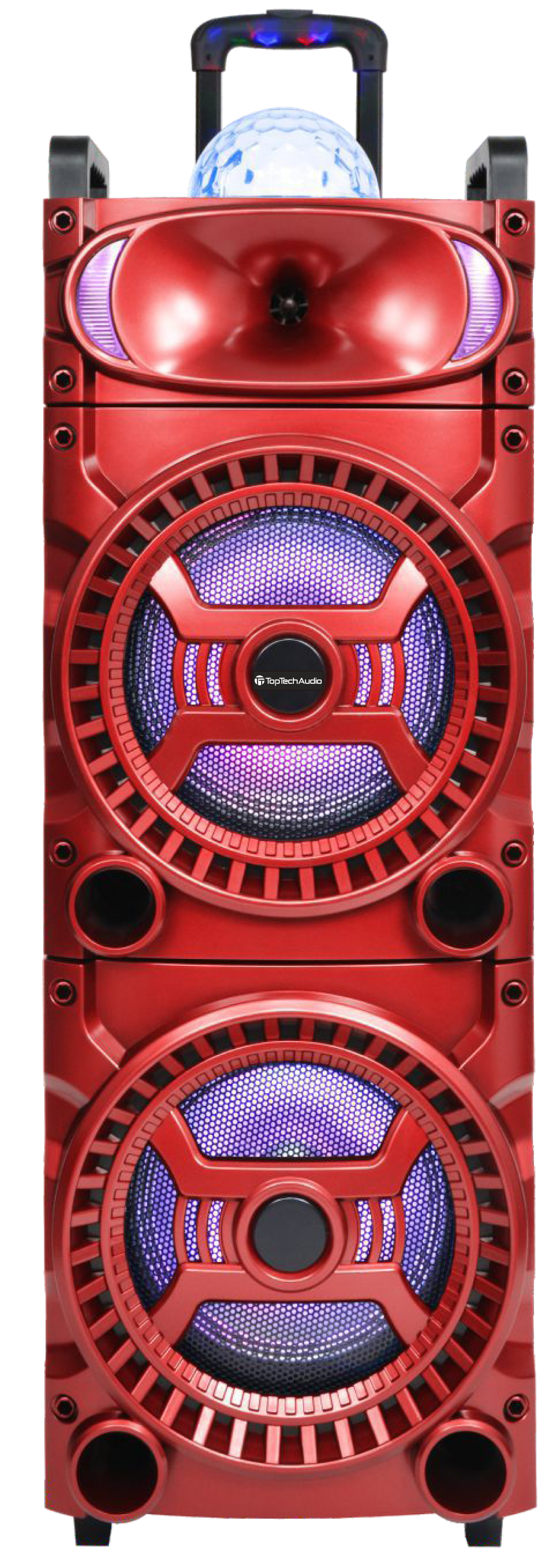 Fully Amplified Portable 8000W Peak Power 2x10" Bluetooth Speaker with Mic & Remote