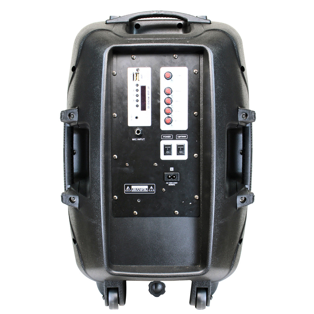 TOPTECH SPARK-15 2200W TWS Portable Bluetooth Speaker with LED Lights & Mic