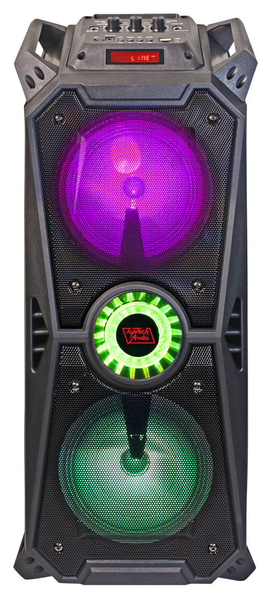TOPTECH SPIKE-6 2x6 Inch Wireless TWS Portable Speaker with LED Lights