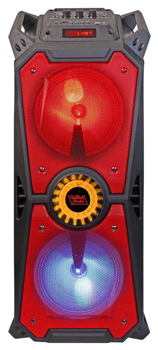 TOPTECH SPIKE-6 2x6 Inch Wireless TWS Portable Speaker with LED Lights