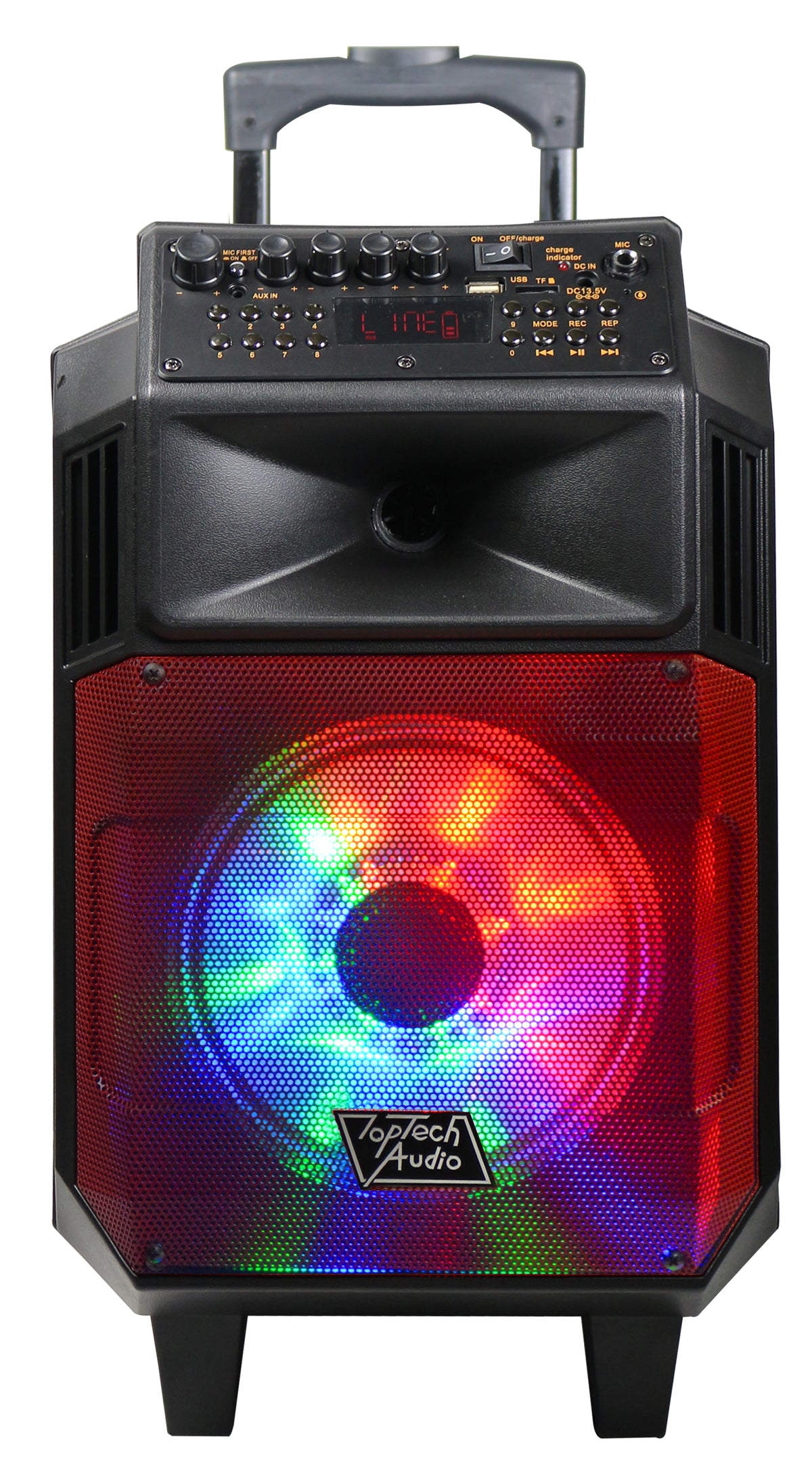 Fully Amplified Portable 1300 Watts Peak Power 8” Speaker with LED LIGHT