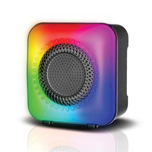 TOPTECH Angel-5, 4 Inch Bluetooth Speaker with Vivid Flame Effect Disco Light,  with 360 HD  Stereo Sound, Up to 10 Meters (33ft) Bluetooth Distance, Support for USB/TF Card/FM Radio, Rechargeable Long Battery Life for Home, Outdoor, Party