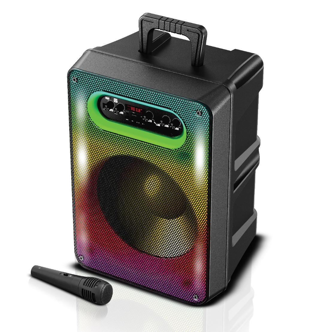 TOPTECH RIO-12 12” Bluetooth Speaker with TWS Stereo & 5000W Sound, Disco Lights