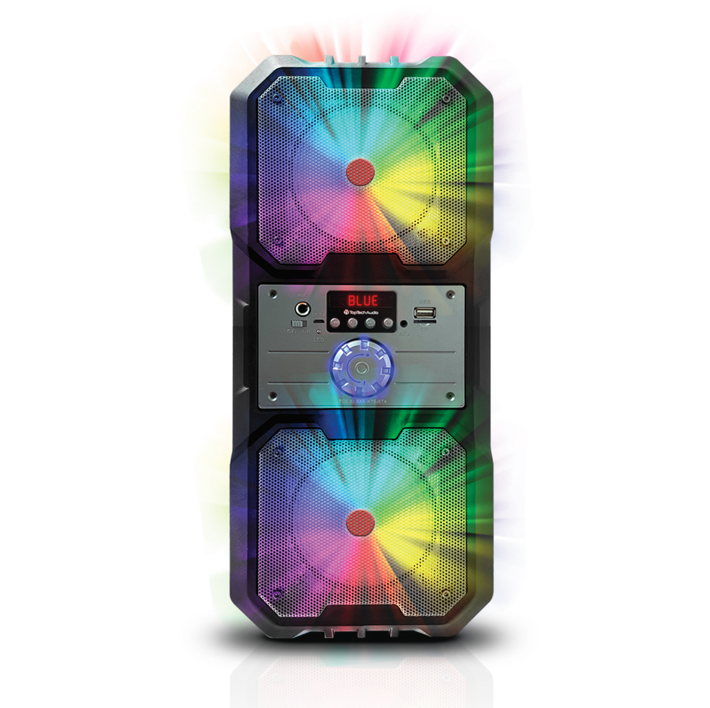 TOPTECH SPIKE-4, Dual 4 Inch Portable Bluetooth Speaker with Disco Lights & Rechargeable Battery with Extra Bass ,800W Powerful Sound,10 Meters (33ft) Bluetooth Distance for Home/Outdoor,Birthday Gift,light