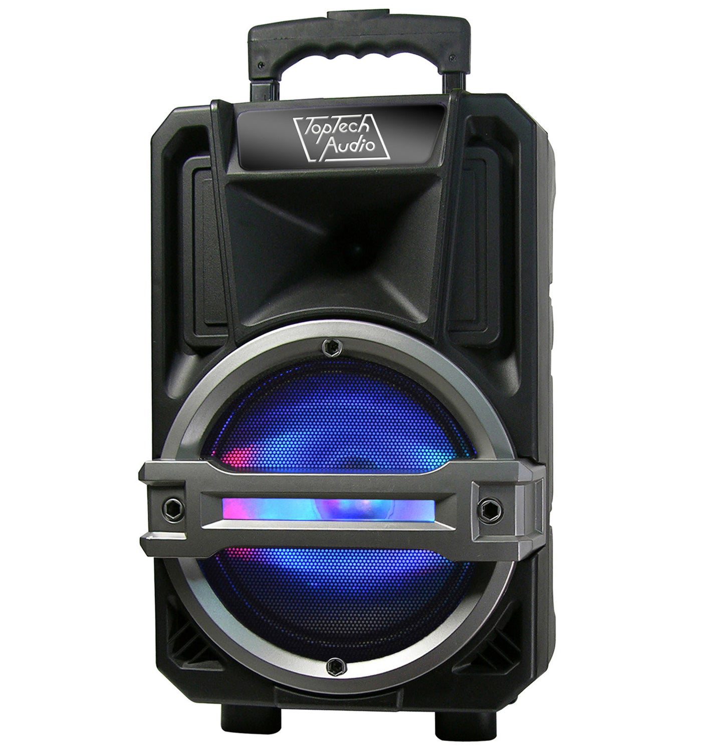 Fully Amplified Portable 1200 Watts Peak Power 8” Speaker with LED LIGHT