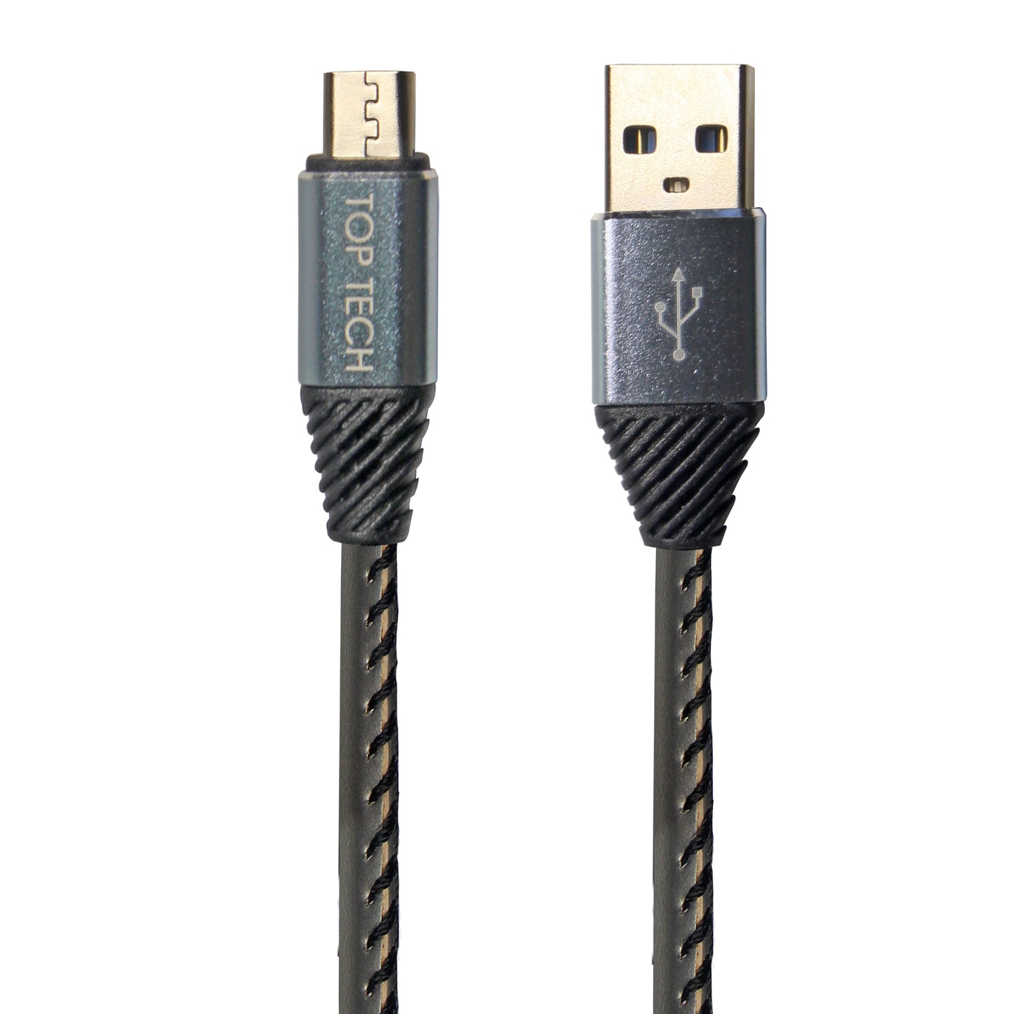 Premium Leather Charging Cable, Fast Charge & Tangle-Free (3 Ft. Long)