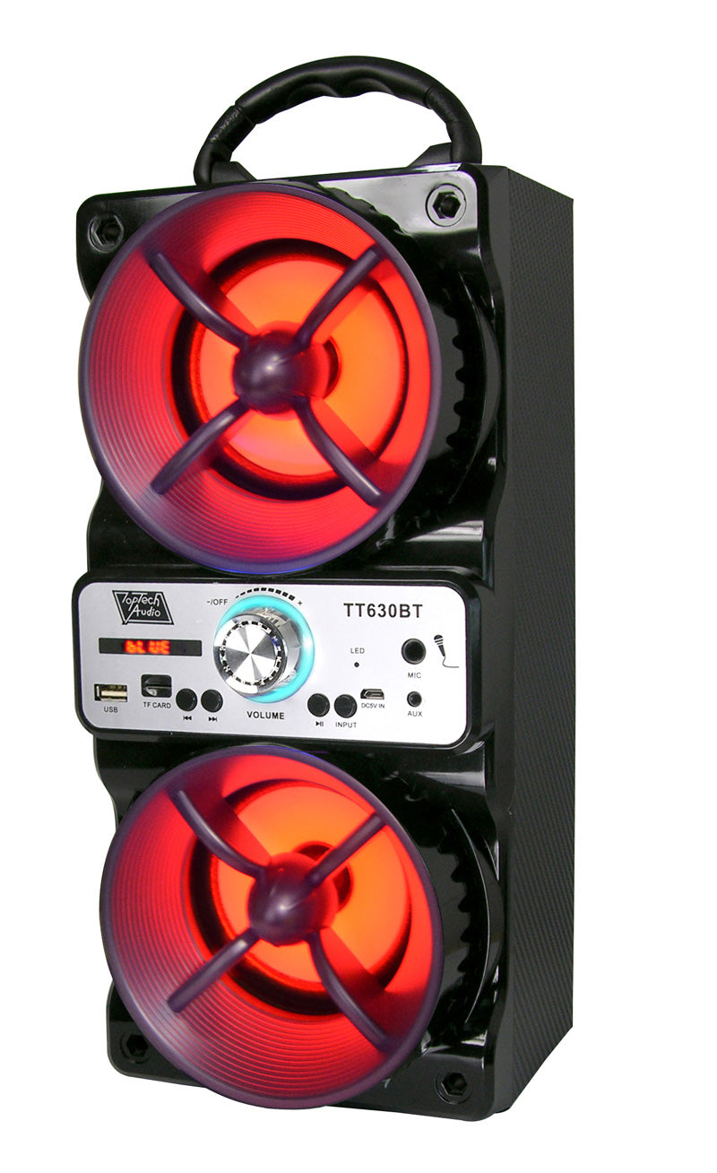 Fully Powered 400W Portable Multimedia Speaker with USB/SD Port, FM Radio, and AUX Input