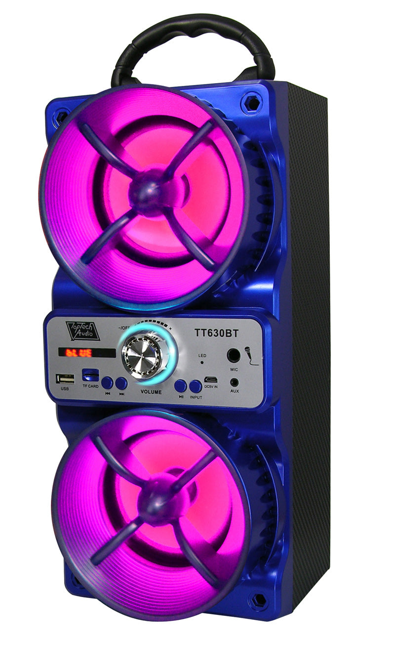 Fully Powered 400W Portable Multimedia Speaker with USB/SD Port, FM Radio, and AUX Input