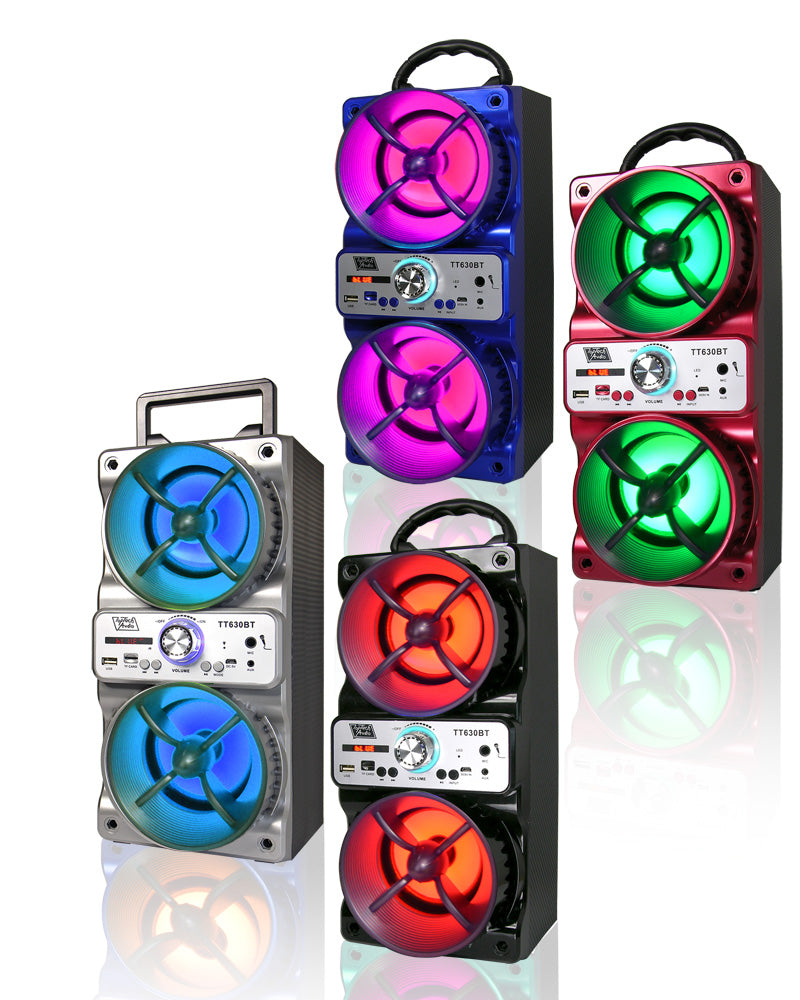 Fully Powered 400W Portable Multimedia Speaker with USB/SD Port, FM Radio, and AUX Input