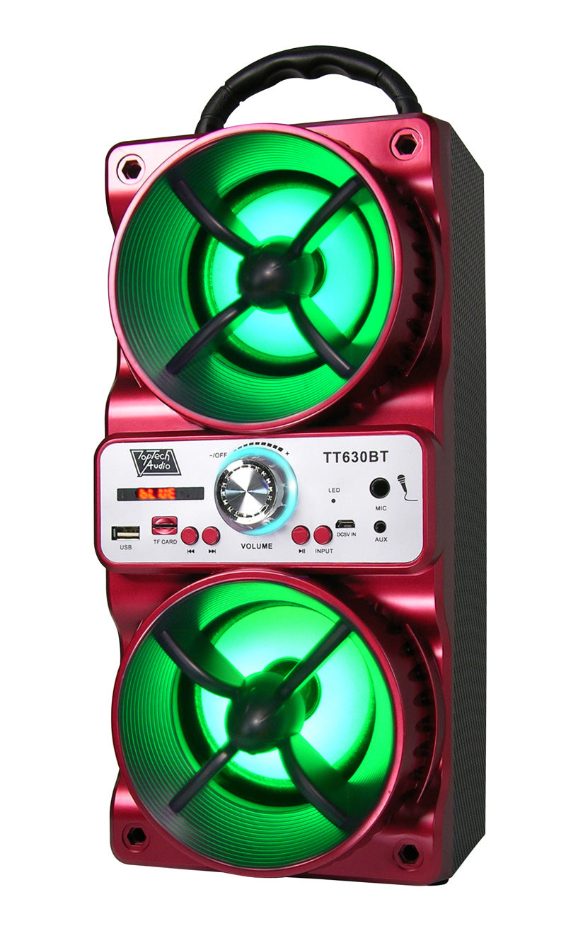 Fully Powered 400W Portable Multimedia Speaker with USB/SD Port, FM Radio, and AUX Input