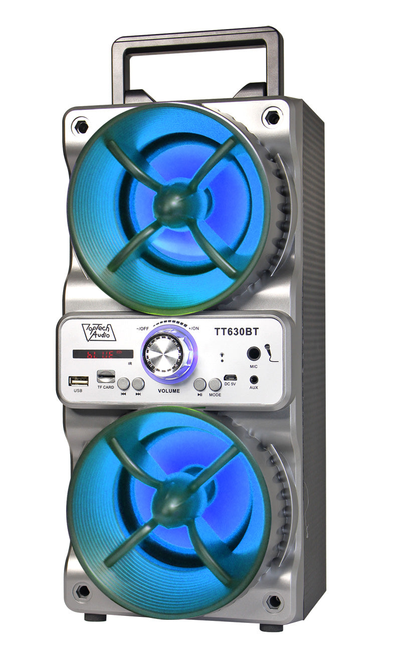 Fully Powered 400W Portable Multimedia Speaker with USB/SD Port, FM Radio, and AUX Input