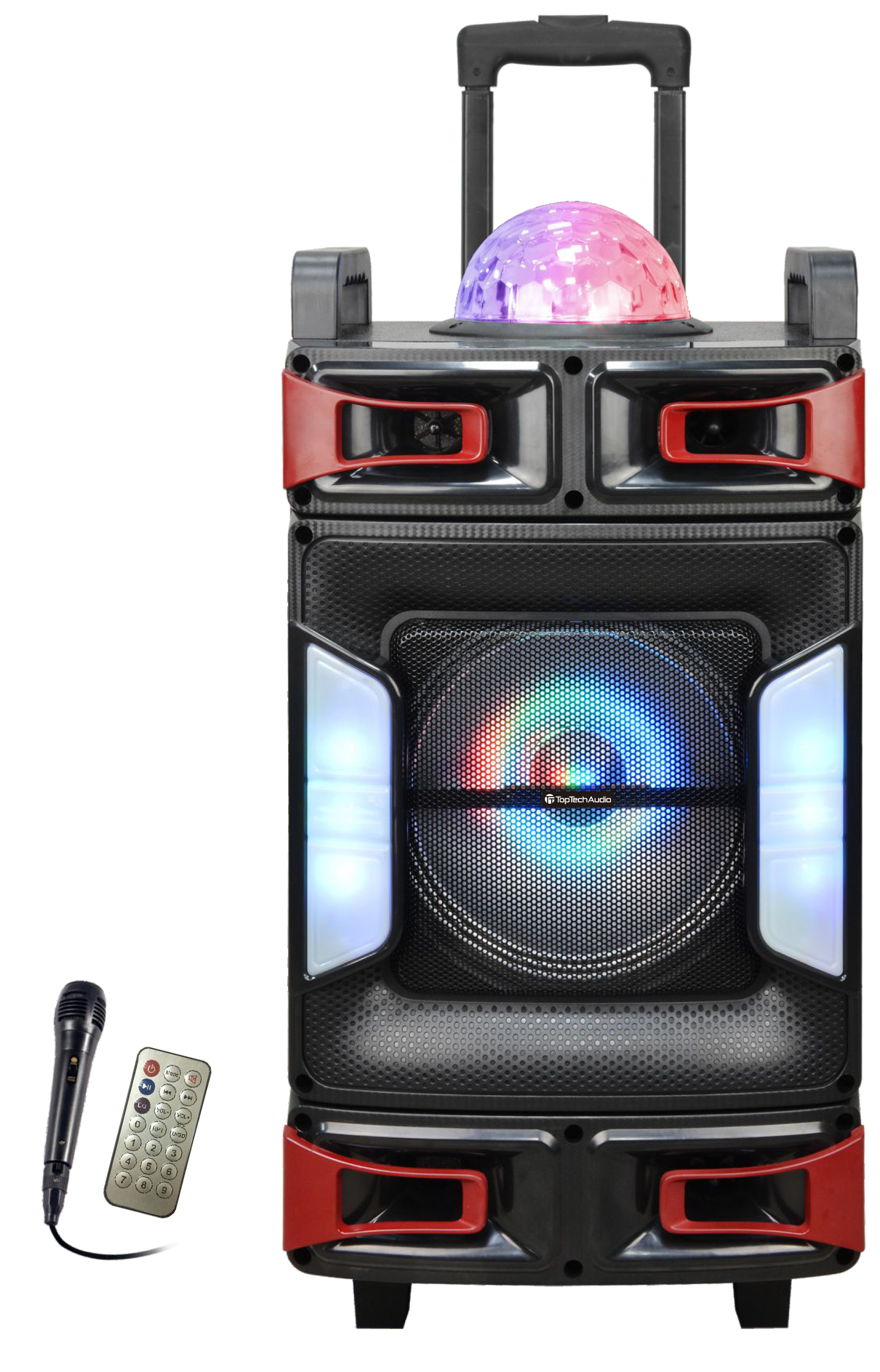 Fully Amplified Portable 4000 Watts Peak Power 10” Speaker