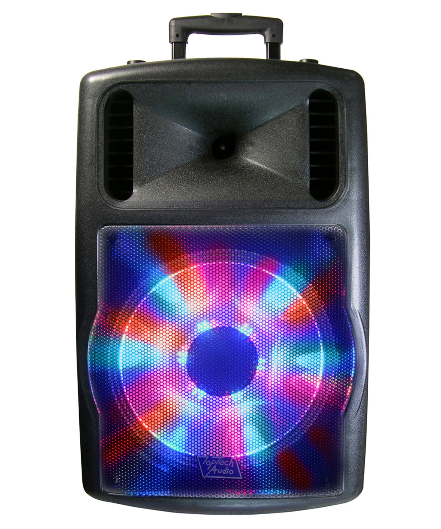TOPTECH TTR 112 B, 12'' Bluetooth Party Speaker with Disco Light, 1600W, 360° Sound, and 33ft Range