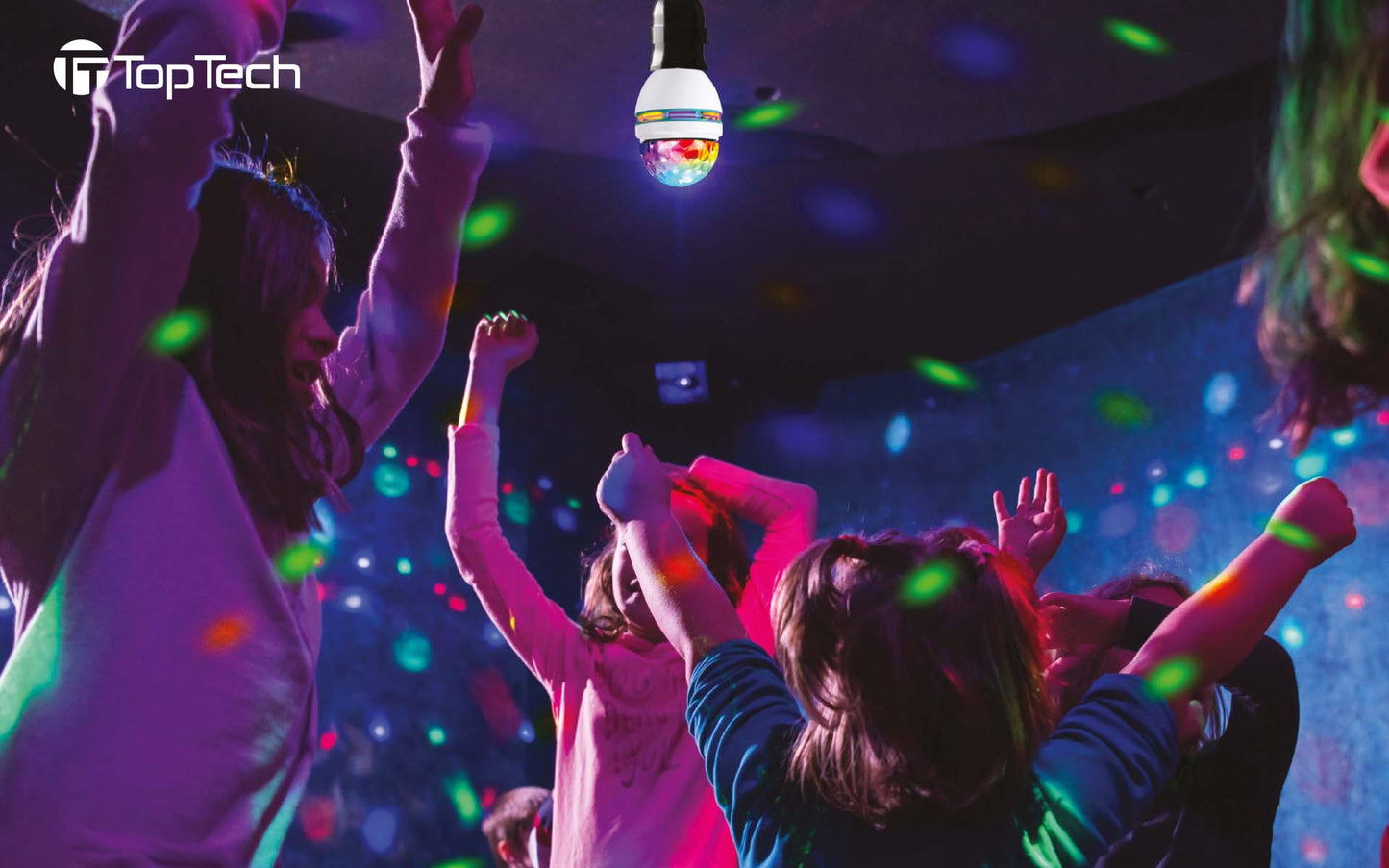 TOPTECH DISCO LIGHT BULB, Star Projector Galaxy Disco Light Bulb Projector for Party, Rotating Bluetooth Speaker with Lighting Shows, socket included, Night Light Projector for Kids/Teenger/Adults/Ceiling/Activity/Bedroom