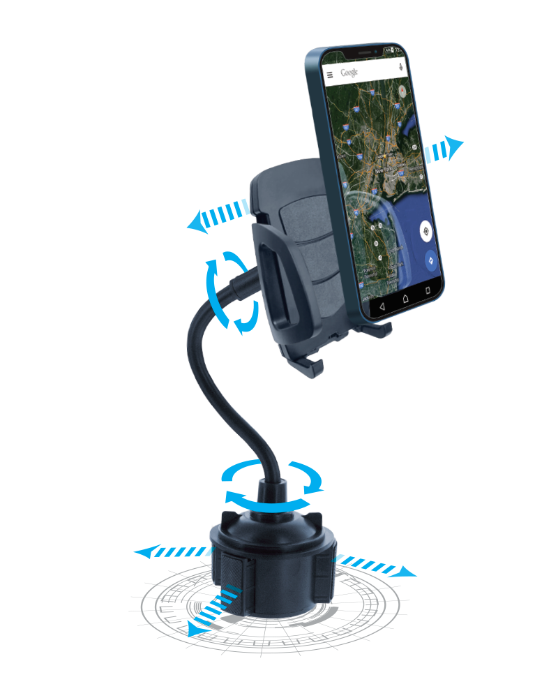 Universal Gooseneck Cup Holder Phone Mount