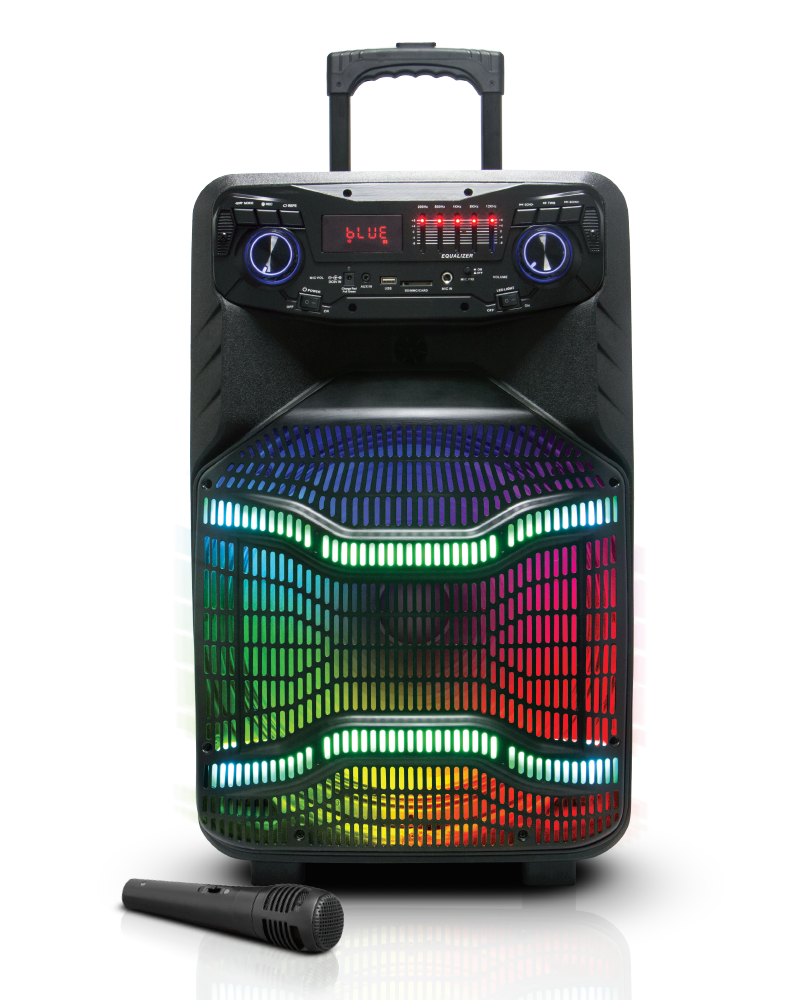 BLAZE-15, 15'' Bluetooth Party Speaker with Disco Lights - Top Tech Audio