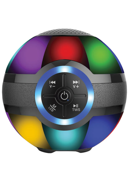 TOPTECH BRAZE-4 Portable 3" Bluetooth Speaker with 7-Color LED Lights & Powerful Sound