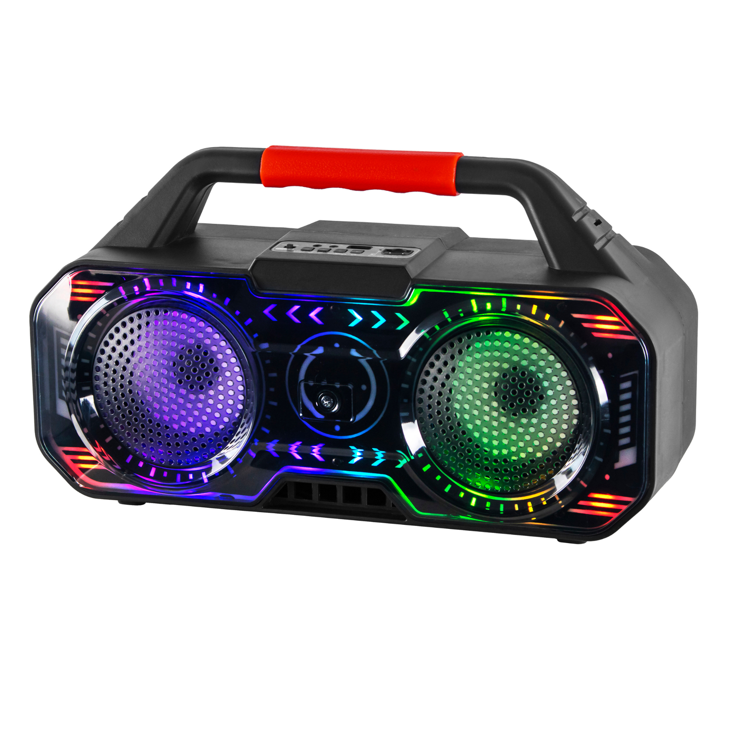 RCA BEAT-4 Portable Bluetooth Boom Box with Dual Drivers, 12H Playback Time, Bluetooth Version 5, Black