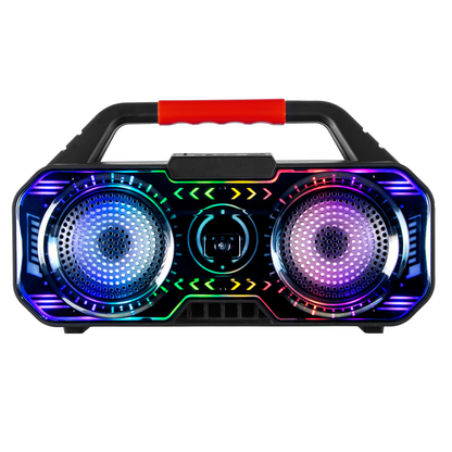 RCA BEAT-4 Portable Bluetooth Boom Box with Dual Drivers, 12H Playback Time, Bluetooth Version 5, Black