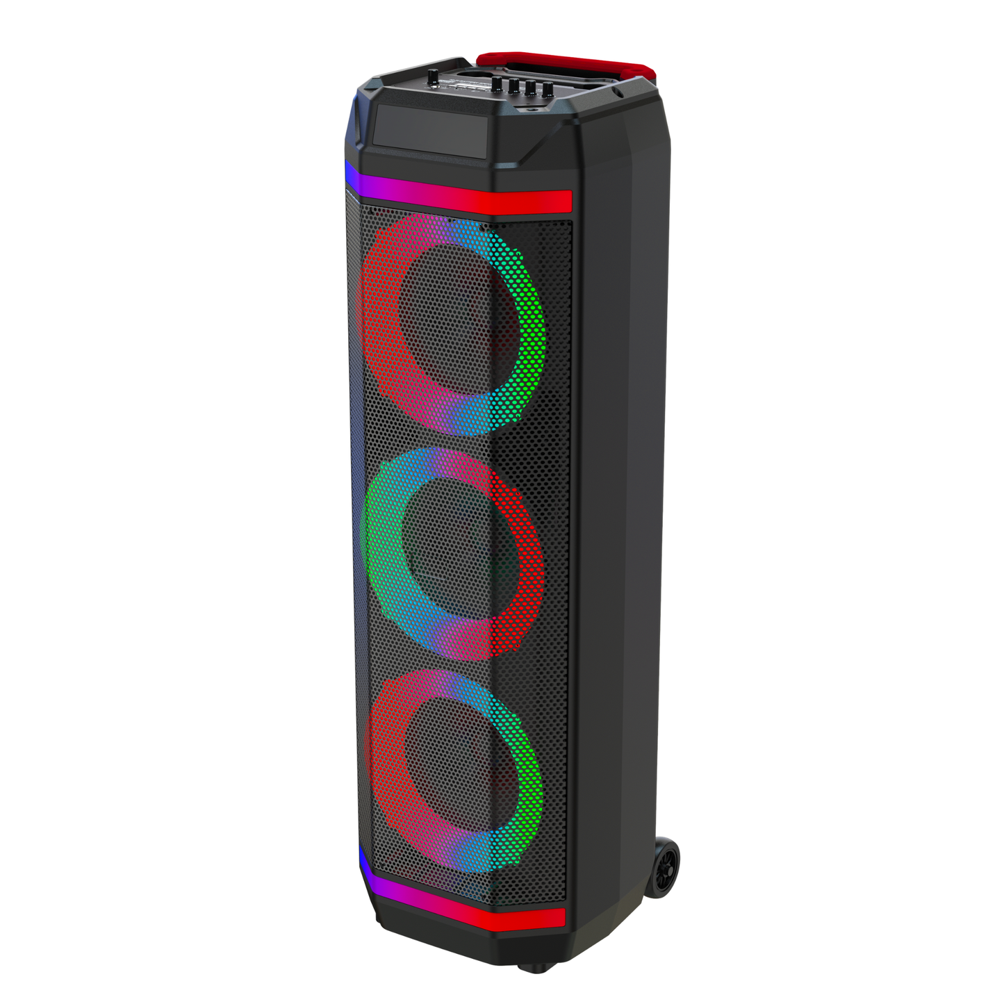 RCA FLAME-2108 Disco Flame Effect Bluetooth Party Speaker with Dual Woofers, 8H Playback Time, Bluetooth Version 5, Black