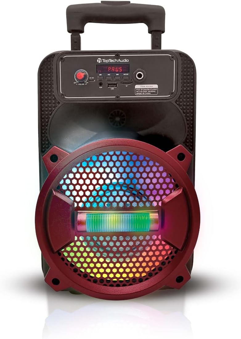 TOPTECH Rock-8, 1500W Portable Bluetooth Speaker with Disco Lights & Microphone