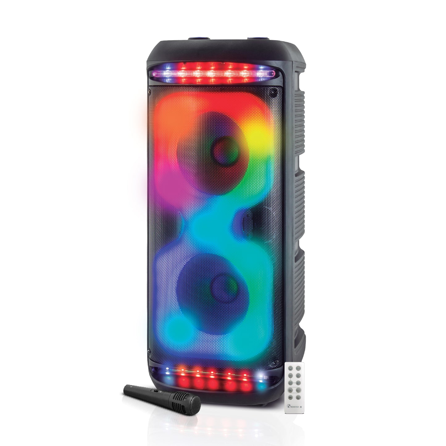 RCA Disco 2110 Flame Effect Bluetooth Party Speaker with Dual 8" Woofers